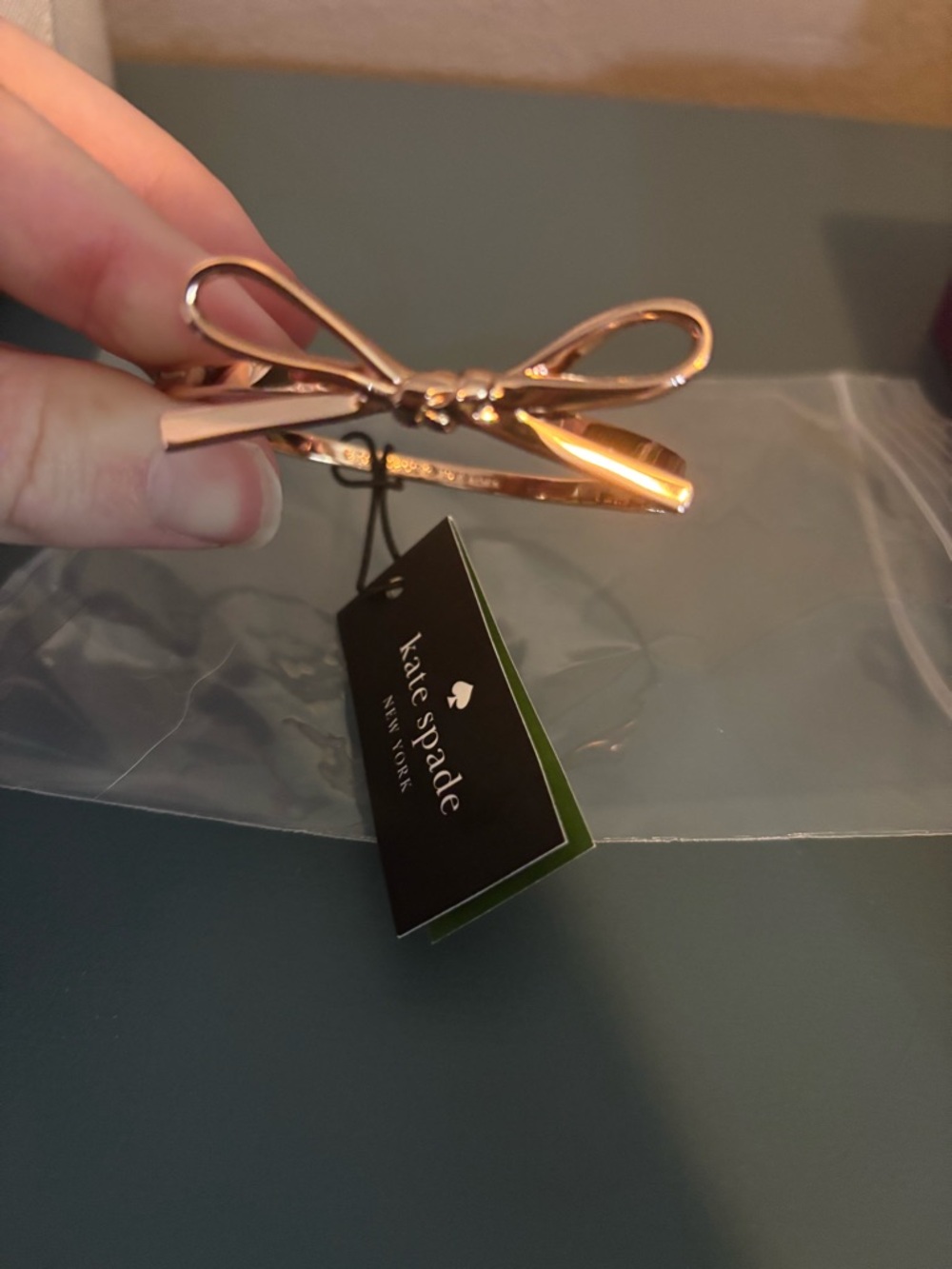 Kate Spade Rose Gold Bow Bangle Bracelet